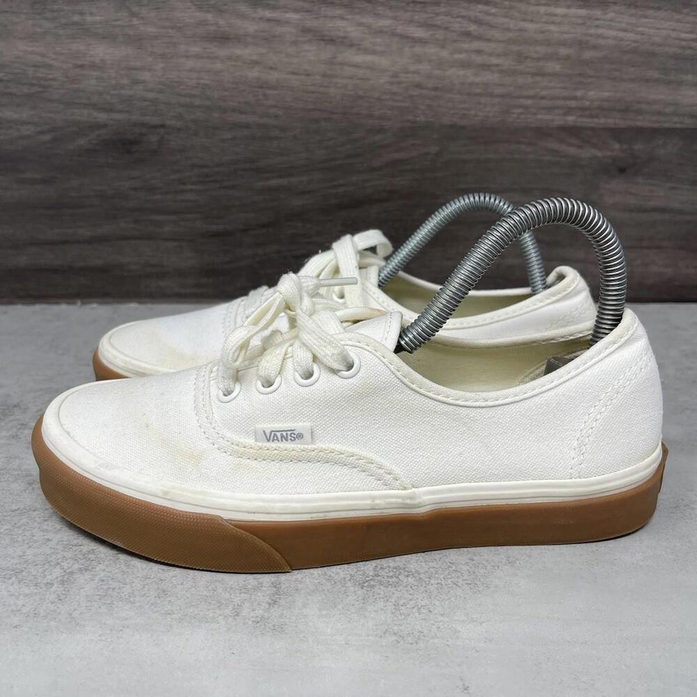 Vans Authentic Shoes Womens Size 7 White Gum Bottom Sneakers